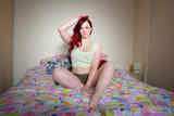 Jessica Dawson in Shorts On The Bedu3t8qq1an3.jpg